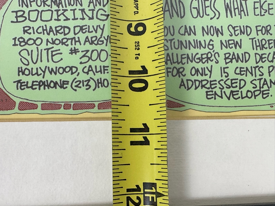 The Challenger's Band Murphy Does... Teen Surf Music Handbill Rick Griffin Artwork 8.5 X 10.5 Framed 13 X 15 [Photo 12]