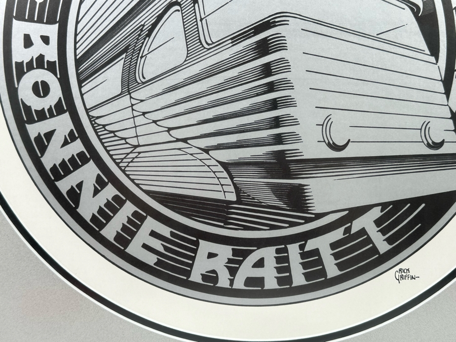 Jackson Browne / Bonnie Raitt Rick Griffin Artwork 1974 Band Tour Concert Poster Art Deco Bus Design 16 X 16 Framed 21 X 21 [Photo 6]