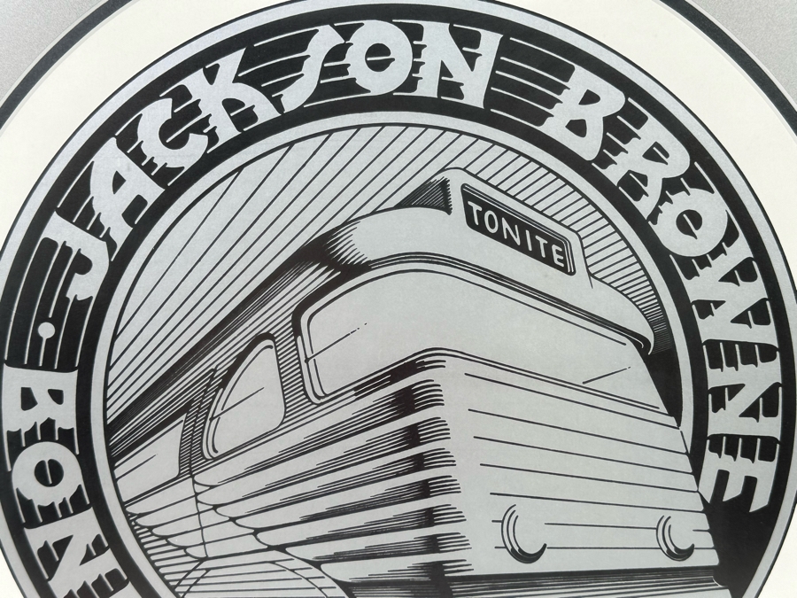 Jackson Browne / Bonnie Raitt Rick Griffin Artwork 1974 Band Tour Concert Poster Art Deco Bus Design 16 X 16 Framed 21 X 21 [Photo 4]