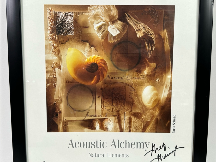 Autographed Acoustic Alchemy Natural Elements Rock Poster Framed 13.5 X 17.5 [Photo 4]
