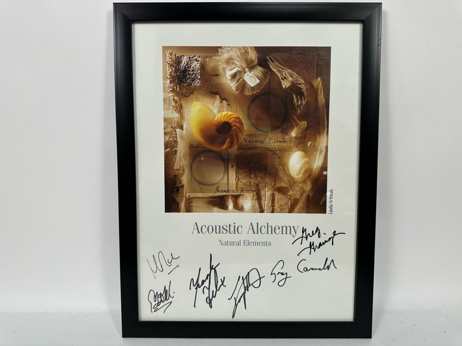 Autographed Acoustic Alchemy Natural Elements Rock Poster Framed 13.5 X 17.5 [Photo 3]