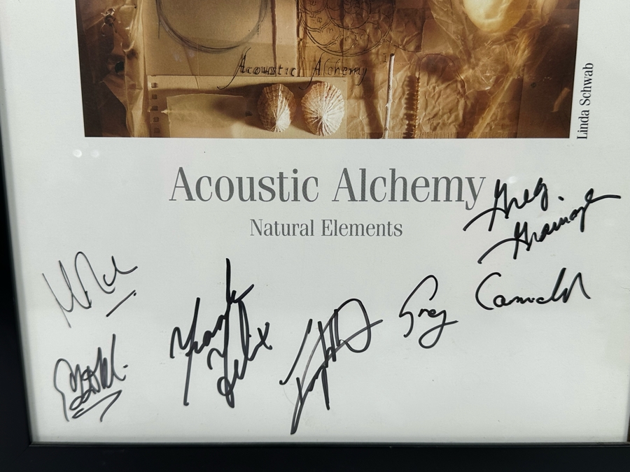Autographed Acoustic Alchemy Natural Elements Rock Poster Framed 13.5 X 17.5 [Photo 5]