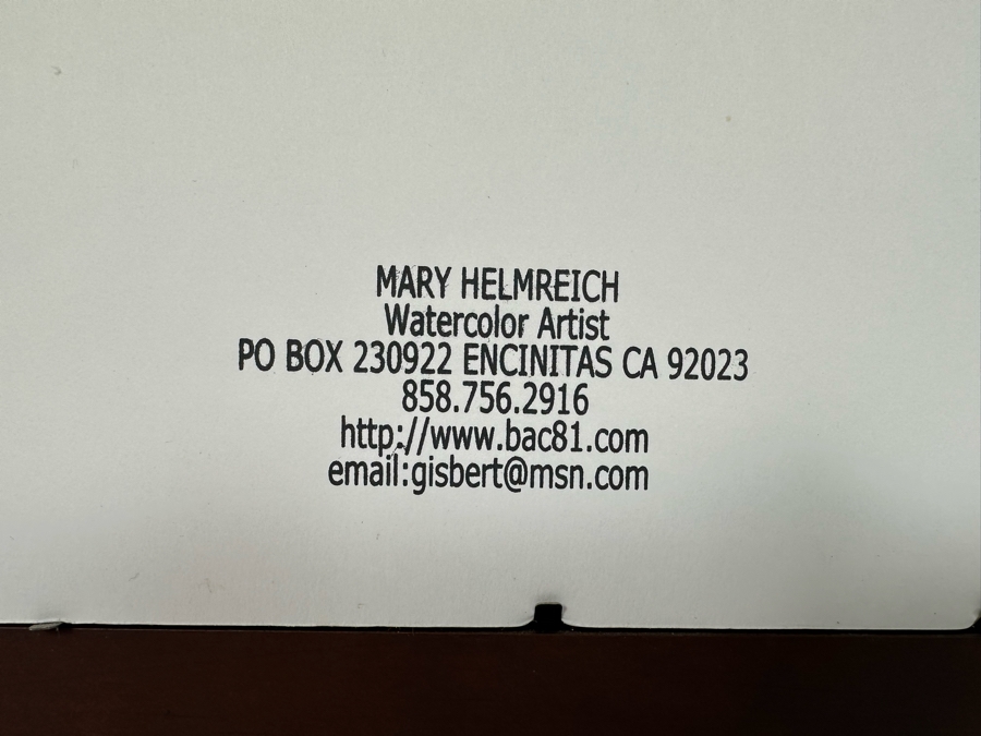 Mary Helmreich Watercolor Painting Of The La Paloma Movie Theater Endless Summer Movie In Encinitas, CA 6.5 X 9 Framed 15.5 X 16.5 [Photo 14]