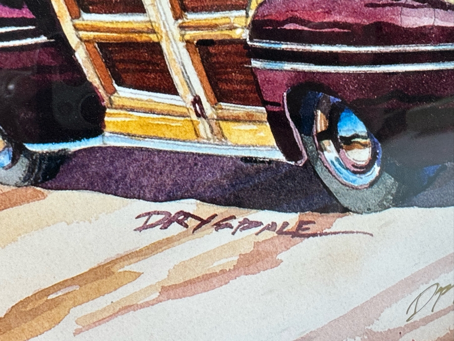 Signed Bill Drysdale Wavecrest 34th Annual Woodie Meet Moonlight Beach, Encinitas CA 2013 Framed 21.5 X 27.5 [Photo 8]