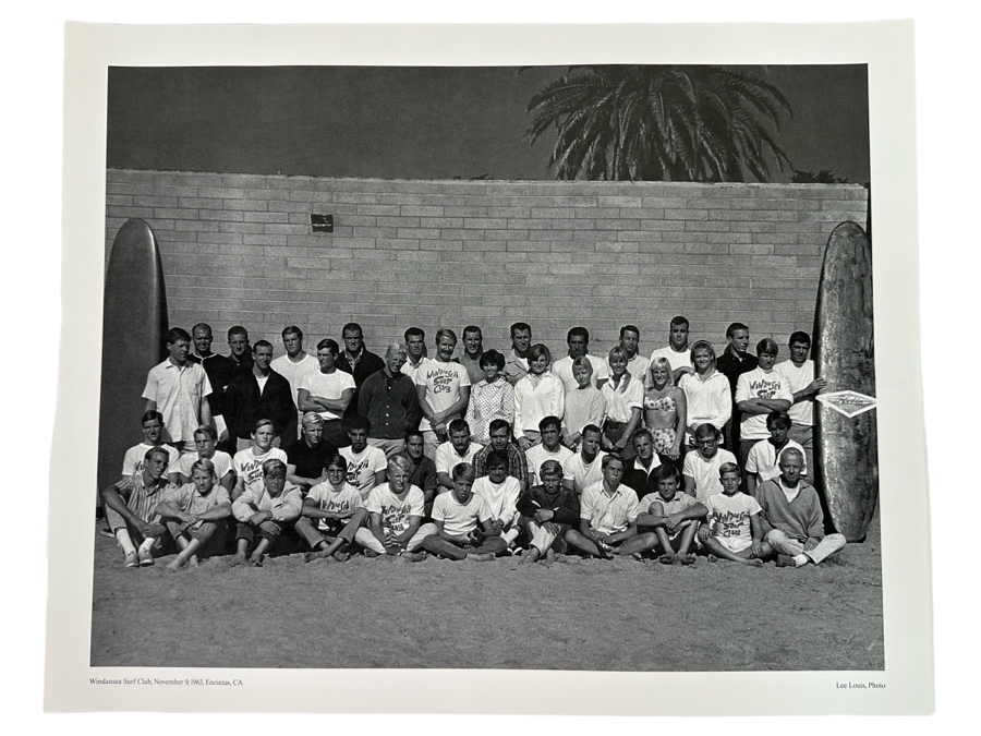 Windansea Surf Club, November 9, 1963, Encinitas, CA Lee Louis Photographer Poster 20 X 15