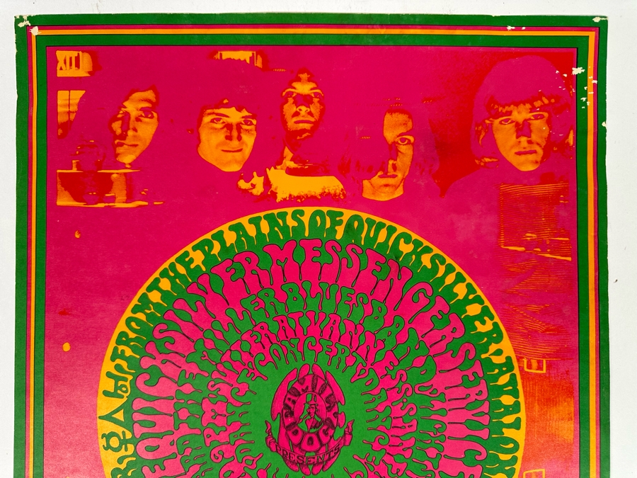 Quicksilver Messenger Service, John Lee Hooker, The Miller Blues Band, Plains Of Quicksilver 1967 Concert Poster Artist Victor Moscoso Avalon Ballroom Family Dog FD-53-1 14 X 21 [Photo 4]