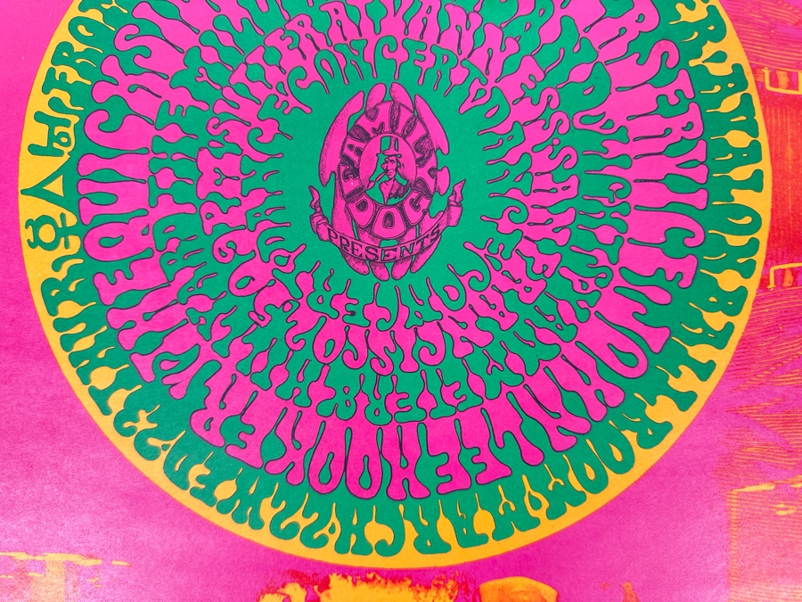 Quicksilver Messenger Service, John Lee Hooker, The Miller Blues Band, Plains Of Quicksilver 1967 Concert Poster Artist Victor Moscoso Avalon Ballroom Family Dog FD-53-1 14 X 21 [Photo 8]