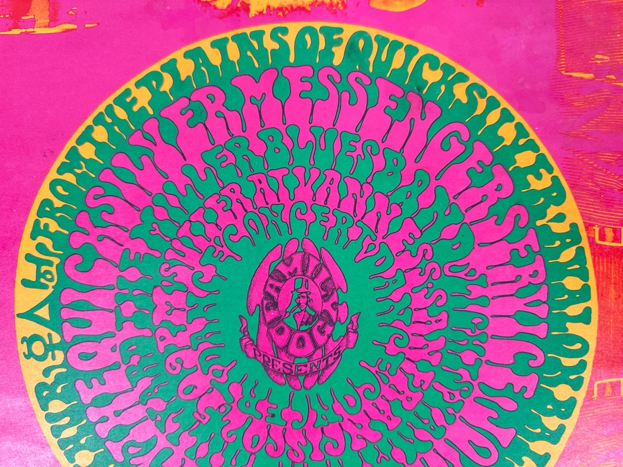Quicksilver Messenger Service, John Lee Hooker, The Miller Blues Band, Plains Of Quicksilver 1967 Concert Poster Artist Victor Moscoso Avalon Ballroom Family Dog FD-53-1 14 X 21 [Photo 7]