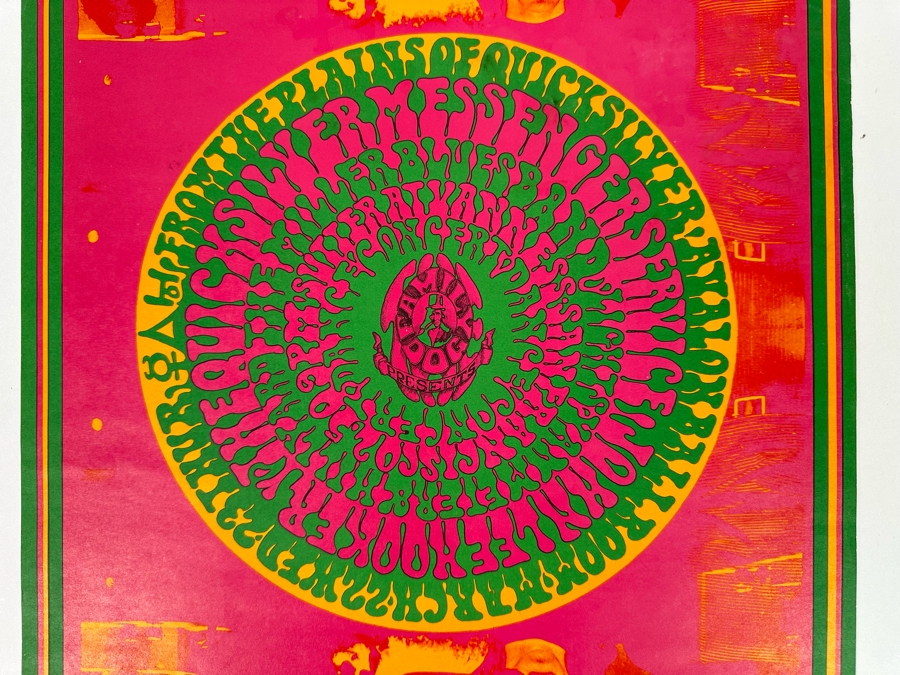 Quicksilver Messenger Service, John Lee Hooker, The Miller Blues Band, Plains Of Quicksilver 1967 Concert Poster Artist Victor Moscoso Avalon Ballroom Family Dog FD-53-1 14 X 21 [Photo 6]