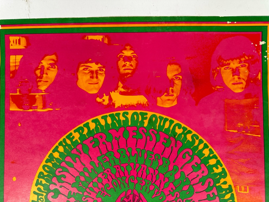 Quicksilver Messenger Service, John Lee Hooker, The Miller Blues Band, Plains Of Quicksilver 1967 Concert Poster Artist Victor Moscoso Avalon Ballroom Family Dog FD-53-1 14 X 21 [Photo 5]