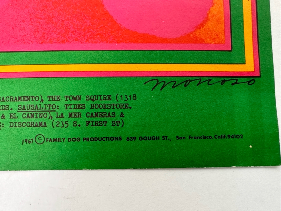 Quicksilver Messenger Service, John Lee Hooker, The Miller Blues Band, Plains Of Quicksilver 1967 Concert Poster Artist Victor Moscoso Avalon Ballroom Family Dog FD-53-1 14 X 21 [Photo 16]