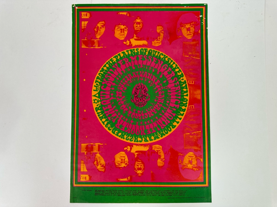 Quicksilver Messenger Service, John Lee Hooker, The Miller Blues Band, Plains Of Quicksilver 1967 Concert Poster Artist Victor Moscoso Avalon Ballroom Family Dog FD-53-1 14 X 21 [Photo 3]