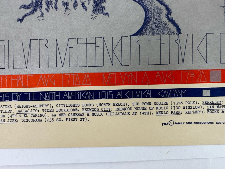 Quicksilver Messenger Service 1967 Concert Poster Artist Jack Hatfield Avalon Ballroom Family Dog FD-76-1 14 X 20 [Photo 10]