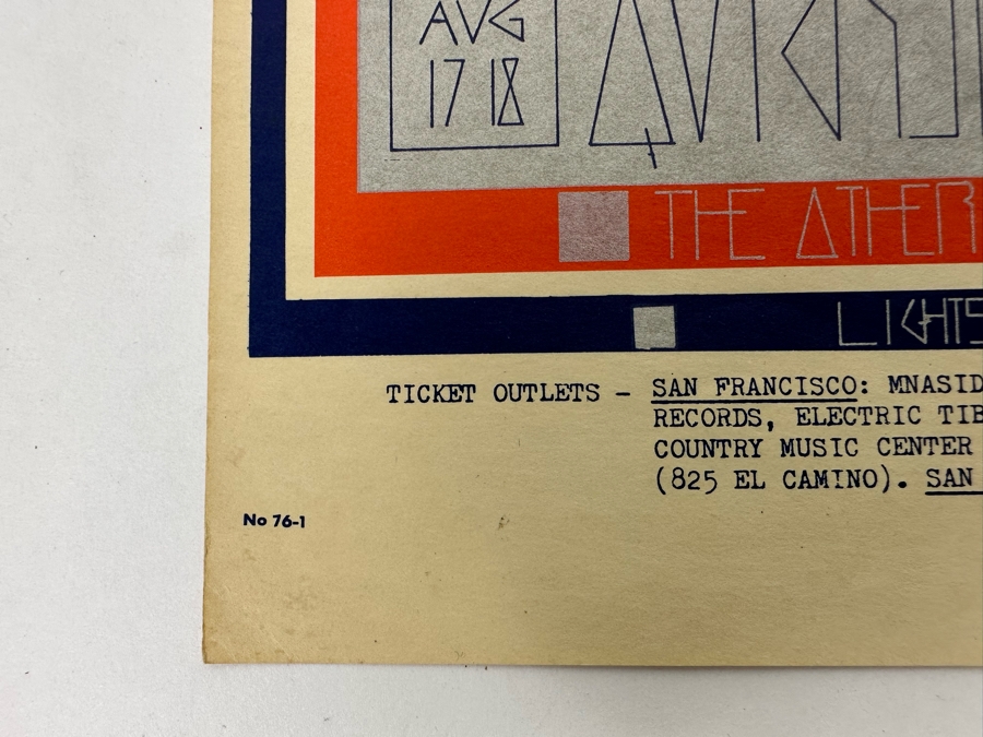 Quicksilver Messenger Service 1967 Concert Poster Artist Jack Hatfield Avalon Ballroom Family Dog FD-76-1 14 X 20 [Photo 8]