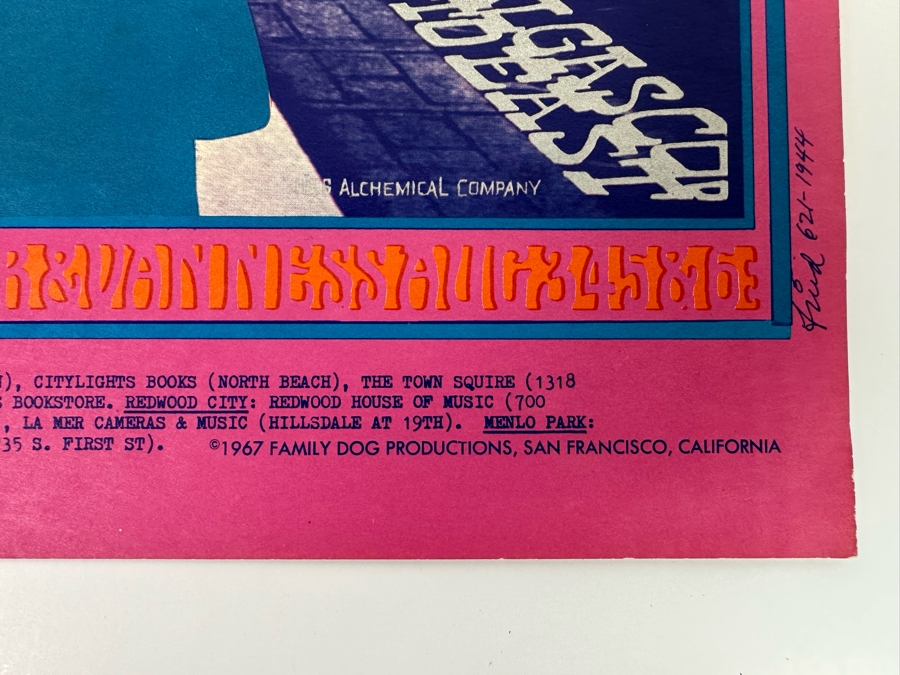 Charles Lloyd Quartet, West Coast Natural Gas Co. 1967 Concert Poster Artist Robert Fried Avalon Ballroom Family Dog FD-74-1 14 X 20 [Photo 16]