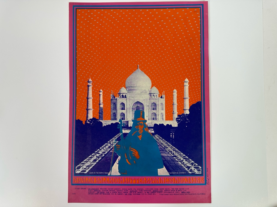 Charles Lloyd Quartet, West Coast Natural Gas Co. 1967 Concert Poster Artist Robert Fried Avalon Ballroom Family Dog FD-74-1 14 X 20 [Photo 3]