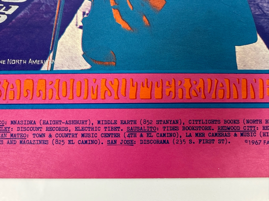 Charles Lloyd Quartet, West Coast Natural Gas Co. 1967 Concert Poster Artist Robert Fried Avalon Ballroom Family Dog FD-74-1 14 X 20 [Photo 15]