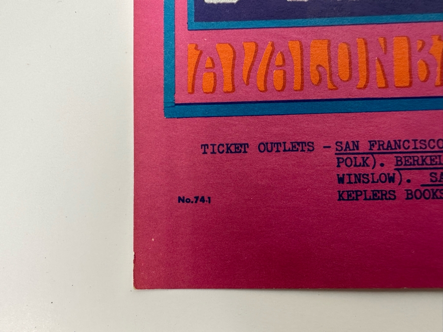 Charles Lloyd Quartet, West Coast Natural Gas Co. 1967 Concert Poster Artist Robert Fried Avalon Ballroom Family Dog FD-74-1 14 X 20 [Photo 14]