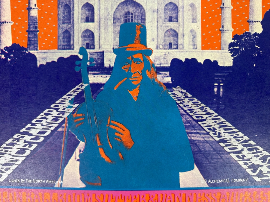 Charles Lloyd Quartet, West Coast Natural Gas Co. 1967 Concert Poster Artist Robert Fried Avalon Ballroom Family Dog FD-74-1 14 X 20 [Photo 7]