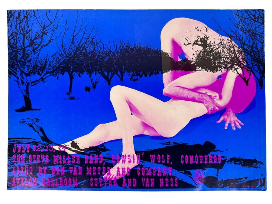 Steve Miller Band, Howlin' Wolf, Conqueroo 1968 Concert Poster Artist Paul Kagan Avalon Ballroom Family Dog FD-127-1 20 X 14 [Photo 1]