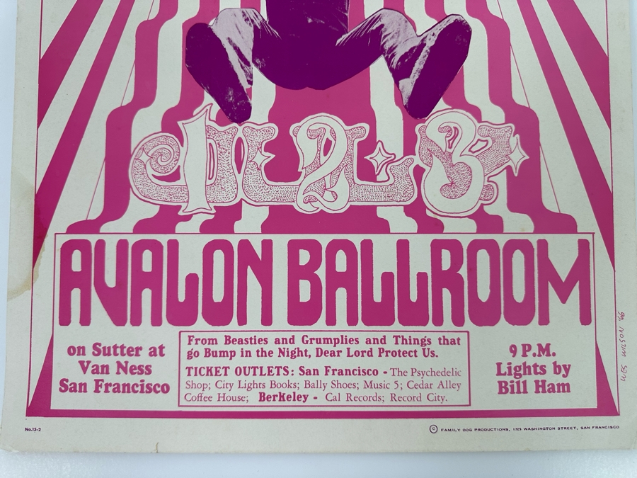 Grass Roots, Daily Flash, Sopwith Camel 1966 Concert Poster Artist Wes Wilson Avalon Ballroom Family Dog FD-15-2 14 X 20 [Photo 9]
