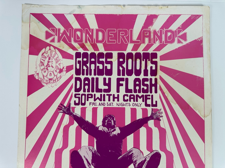Grass Roots, Daily Flash, Sopwith Camel 1966 Concert Poster Artist Wes Wilson Avalon Ballroom Family Dog FD-15-2 14 X 20 [Photo 4]