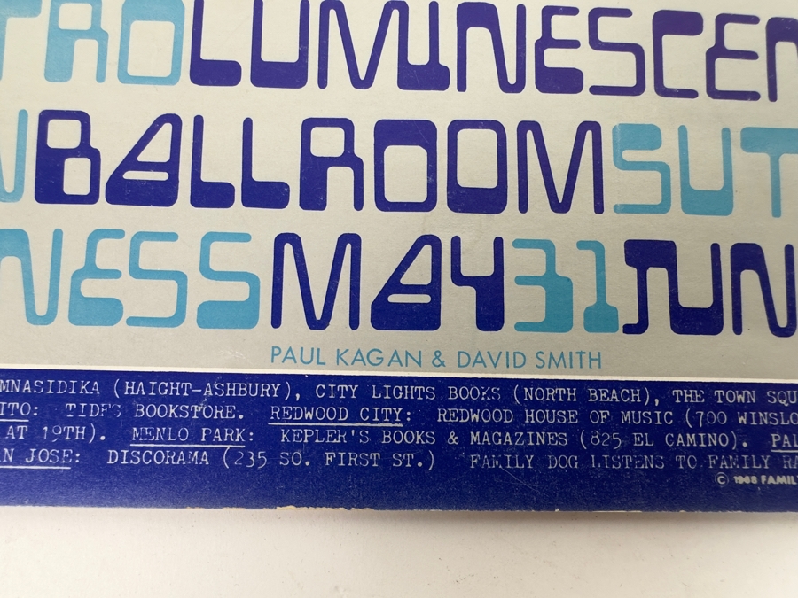 Taj Mahal, Dave Van Ronk, Family Tree, AB Shky Blues Band, Creedence Clearwater Revival 1968 Concert Poster Type 2 Blue Artist Paul Kagan & David Smith Avalon Ballroom Family Dog FD-121-1 13 X 22 [Photo 10]