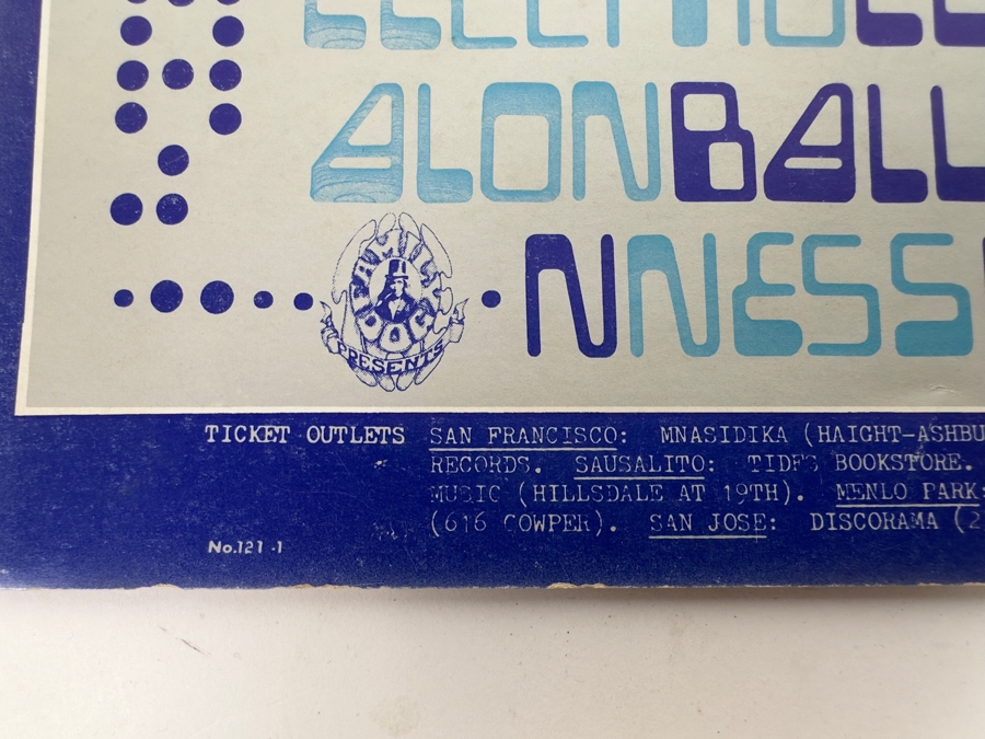 Taj Mahal, Dave Van Ronk, Family Tree, AB Shky Blues Band, Creedence Clearwater Revival 1968 Concert Poster Type 2 Blue Artist Paul Kagan & David Smith Avalon Ballroom Family Dog FD-121-1 13 X 22 [Photo 11]