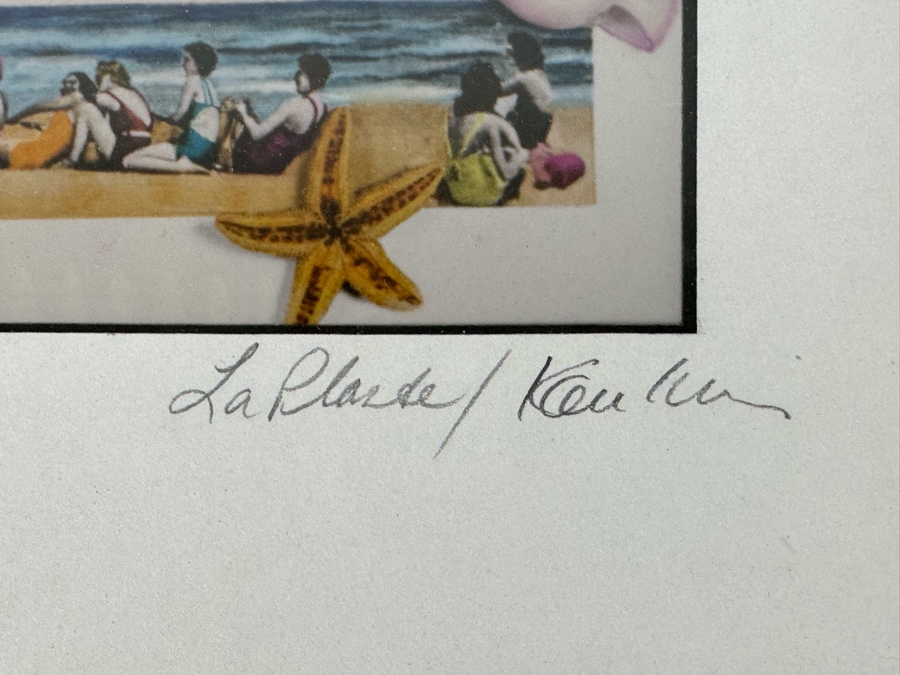 Jan Kaulins Hand Signed Greetings From Florida Color Photograph Of A Hand-Painted Black And White Photo 6.5 X 4.5 Framed 13 X 11 [Photo 8]