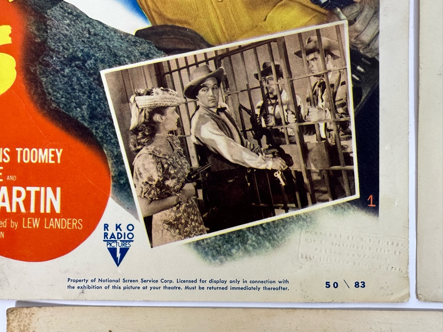 Three Vintage Western Movie Lobby Cards: Dynamite Pass, The Kid Rides Again And Montana Incident 14 X 11 [Photo 8]