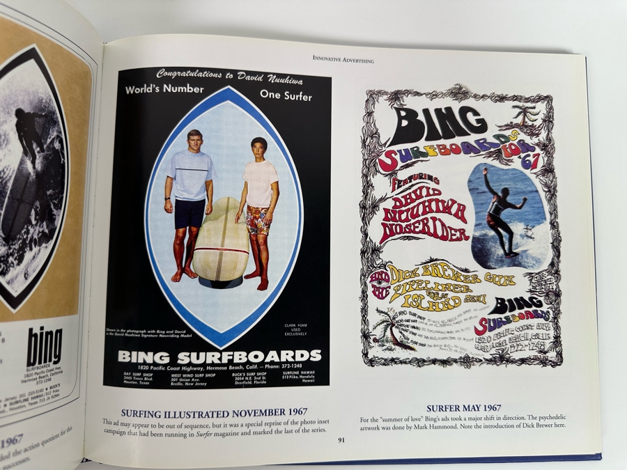 Autographed Bing Surfboards Fifty Years Of Craftmanship And Innovation Hardcover Book Signed By Bing Copeland [Photo 9]