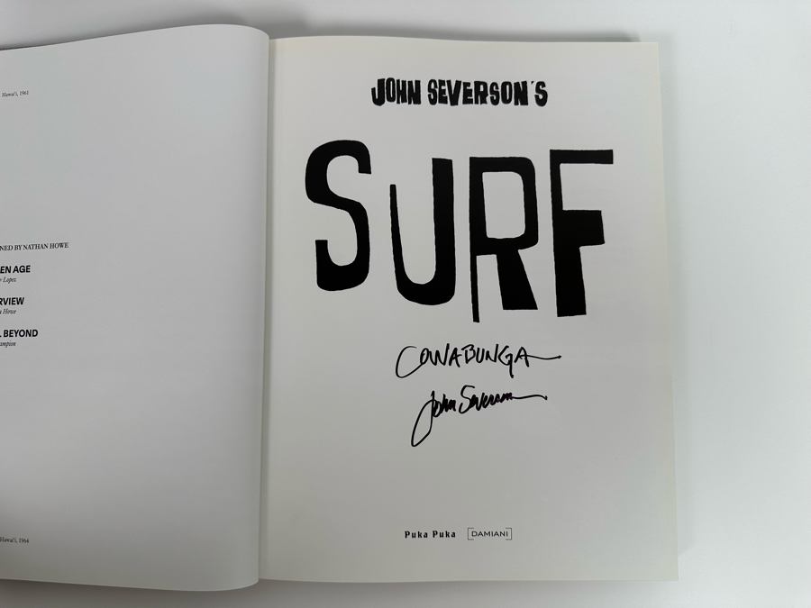 Autographed John Severson's Surf Hardcover Book Signed By John Severson [Photo 2]