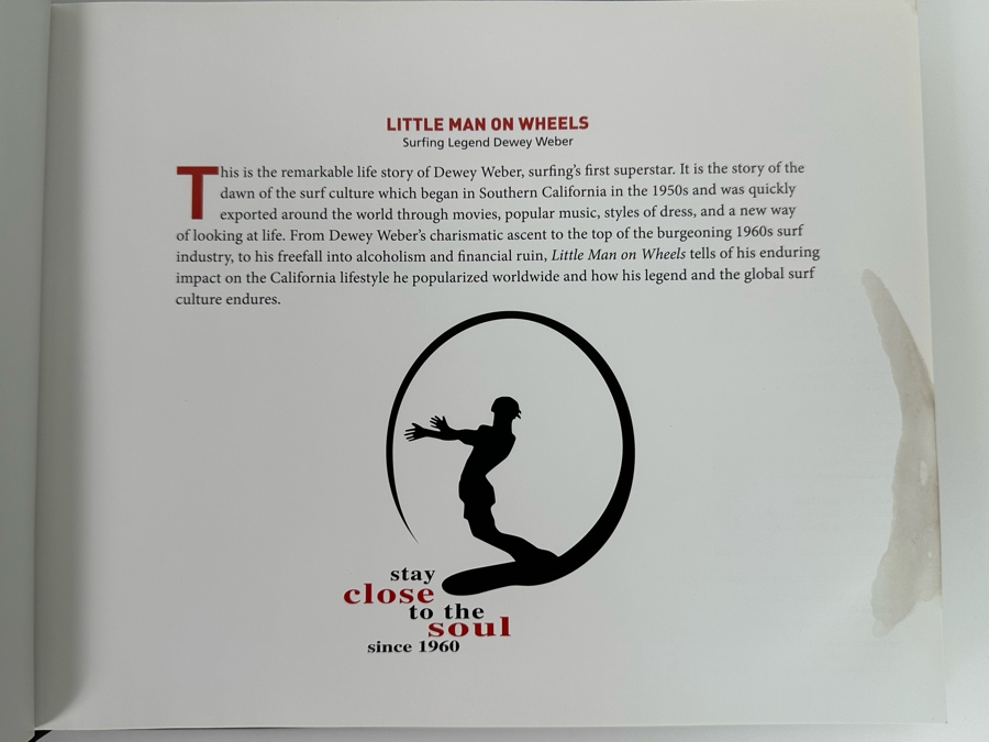 Autographed Limited Edition Book Surf Boards By Dewey Weber Little Man On Wheels Surfing Legend Dewey Weber Signed By Gerald B. Derloshon Numbered 147 Of 250 [Photo 6]