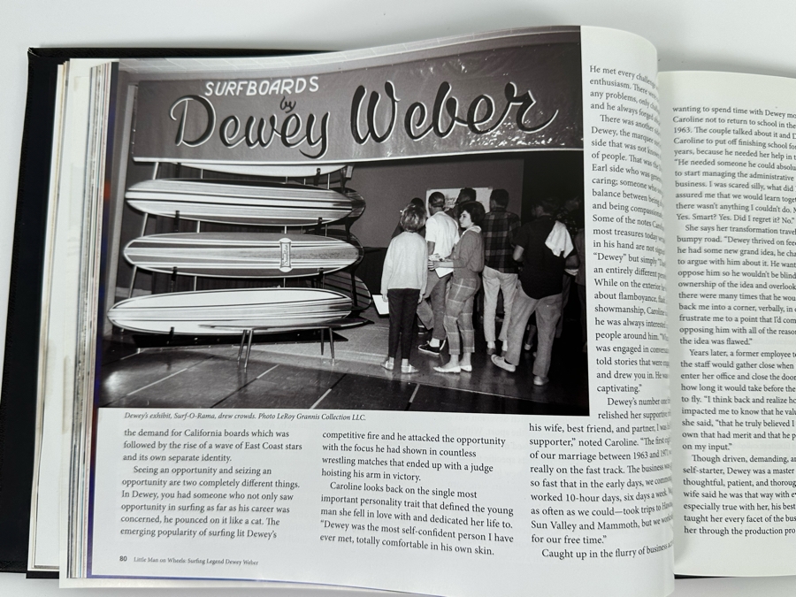 Autographed Limited Edition Book Surf Boards By Dewey Weber Little Man On Wheels Surfing Legend Dewey Weber Signed By Gerald B. Derloshon Numbered 147 Of 250 [Photo 7]