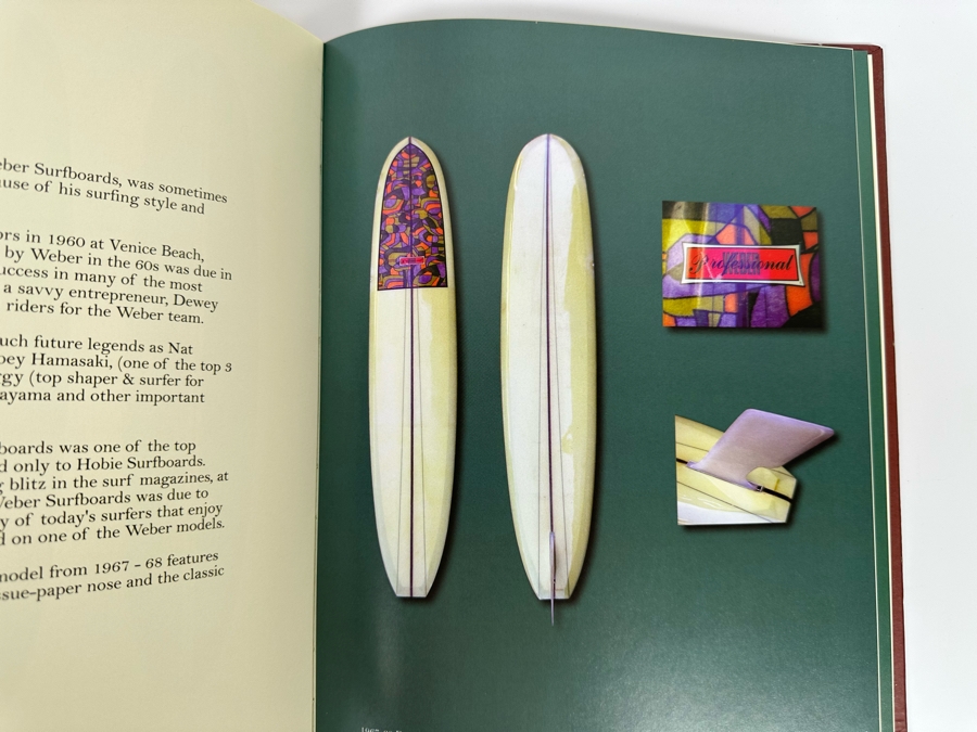 Autographed Limited Edition Hardcover Book Vintage Surfboards I Signed By Jim Winniman And Caprice Nicole First Printing Some Water Damage On Bottom Of Pages [Photo 8]