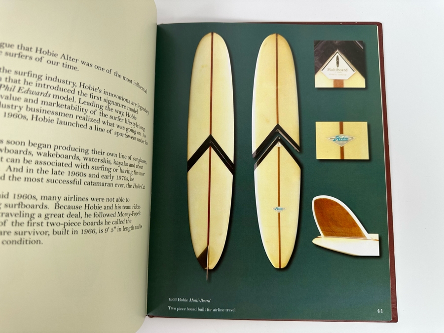 Autographed Limited Edition Hardcover Book Vintage Surfboards I Signed By Jim Winniman And Caprice Nicole First Printing Some Water Damage On Bottom Of Pages [Photo 10]