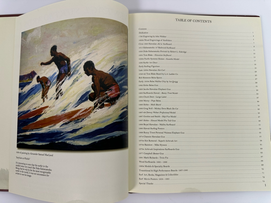 Autographed Limited Edition Hardcover Book Vintage Surfboards I Signed By Jim Winniman And Caprice Nicole First Printing Some Water Damage On Bottom Of Pages [Photo 7]
