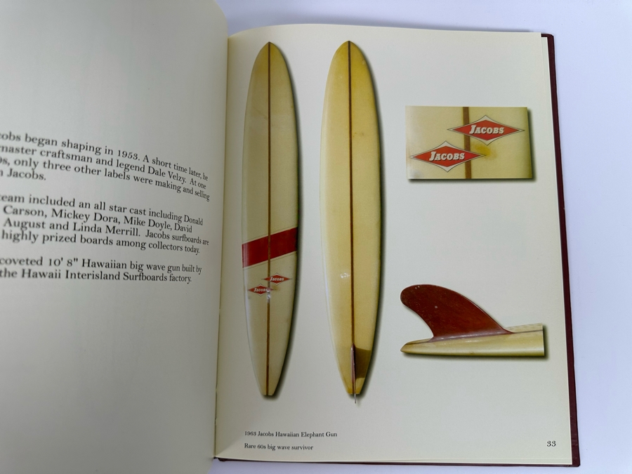 Autographed Limited Edition Hardcover Book Vintage Surfboards I Signed By Jim Winniman And Caprice Nicole First Printing Some Water Damage On Bottom Of Pages [Photo 11]