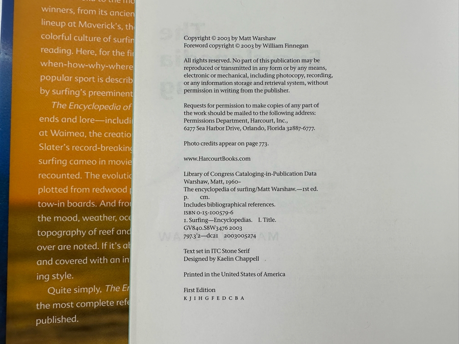 Pair Of Surfing Hardcover Books: Photo / Stoner And The Encyclopedia Of Surfing By Matt Warshaw [Photo 5]