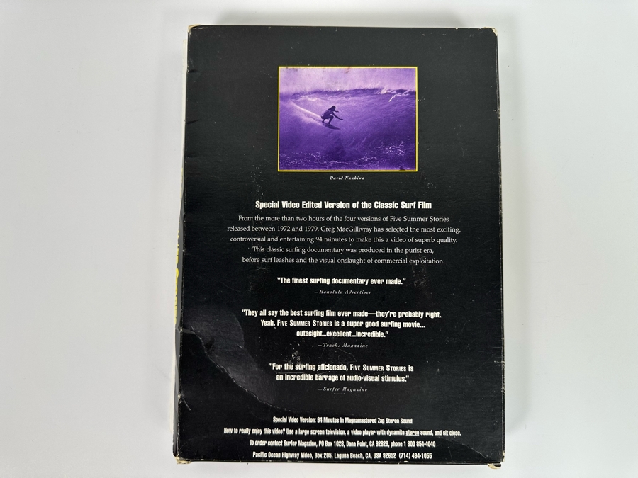 Autographed Limited Edition Deluxe Collector's Edition Of The Five Summer Stories VHS Video Numbered 488 Signed By Greg MacGillivray [Photo 21]