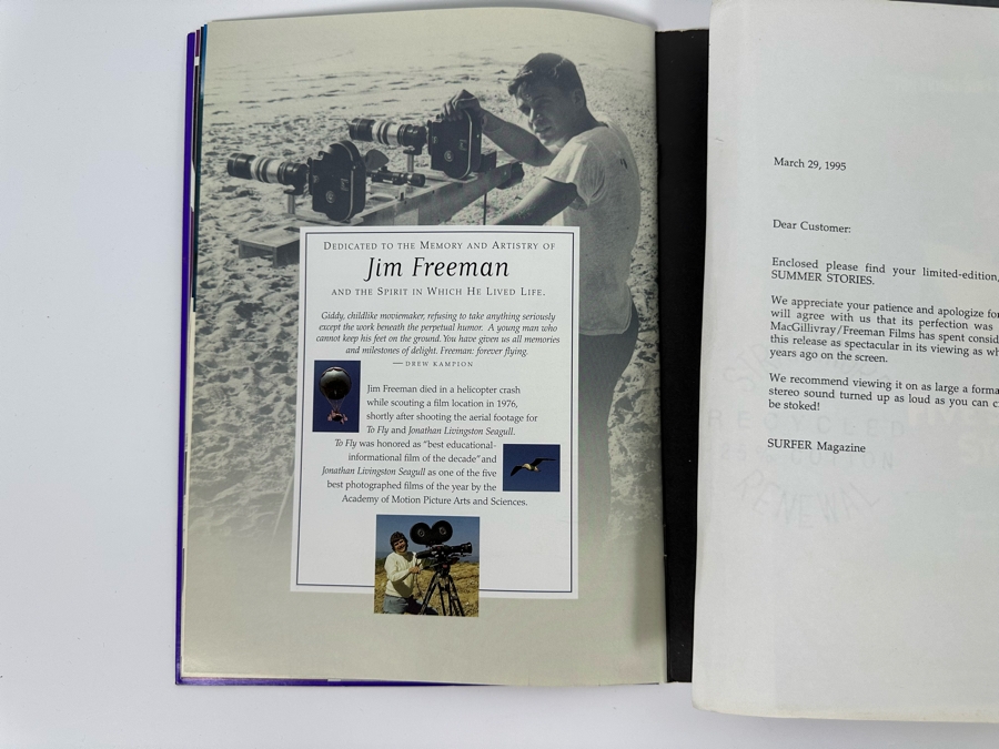 Autographed Limited Edition Deluxe Collector's Edition Of The Five Summer Stories VHS Video Numbered 488 Signed By Greg MacGillivray [Photo 16]