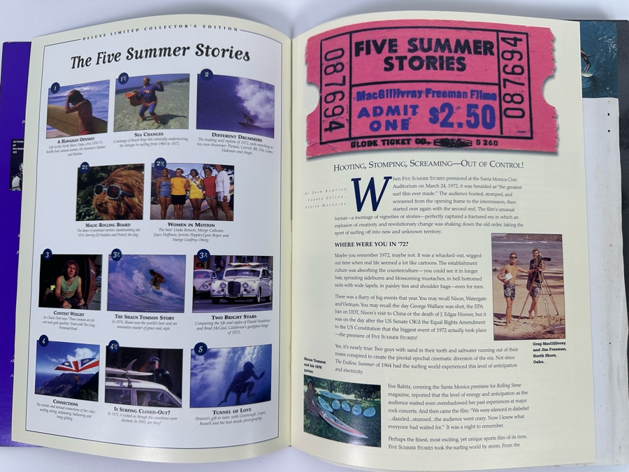 Autographed Limited Edition Deluxe Collector's Edition Of The Five Summer Stories VHS Video Numbered 488 Signed By Greg MacGillivray [Photo 9]