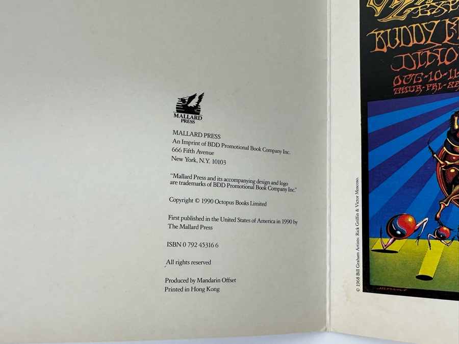 Psychedelia The Classic Poster Book Featuring Vintage Grateful Dead Posters Avalon Ballroom By Rick Griffin 1990 12 X 16.5 [Photo 7]