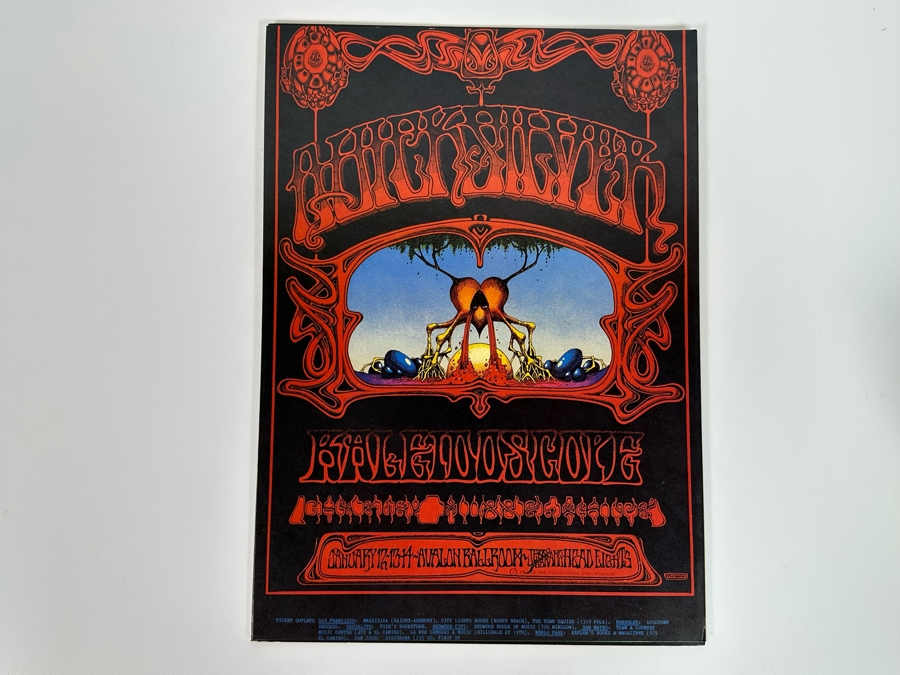 Psychedelia The Classic Poster Book Featuring Vintage Grateful Dead Posters Avalon Ballroom By Rick Griffin 1990 12 X 16.5 [Photo 10]