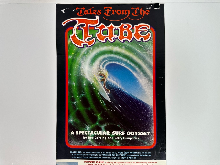 Vintage Surf Movie Poster Tales From The Tube 11 X 21 [Photo 4]
