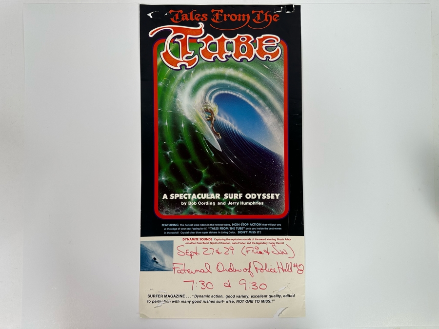 Vintage Surf Movie Poster Tales From The Tube 11 X 21 [Photo 2]