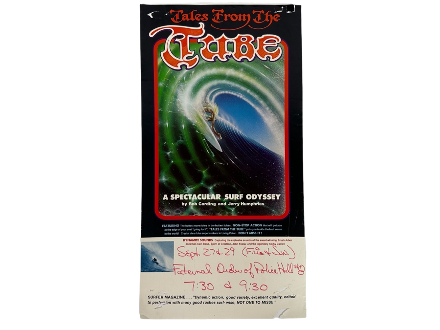 Vintage Surf Movie Poster Tales From The Tube 11 X 21 [Photo 1]