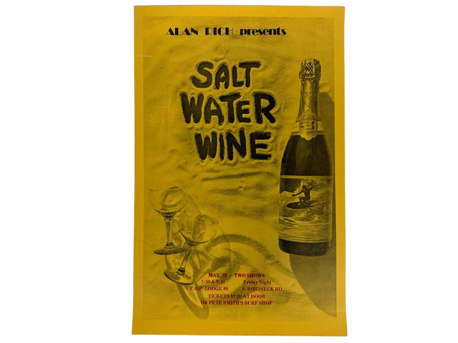 Vintage Surf Movie Poster Salt Water Wine 11 X 17 [Photo 1]