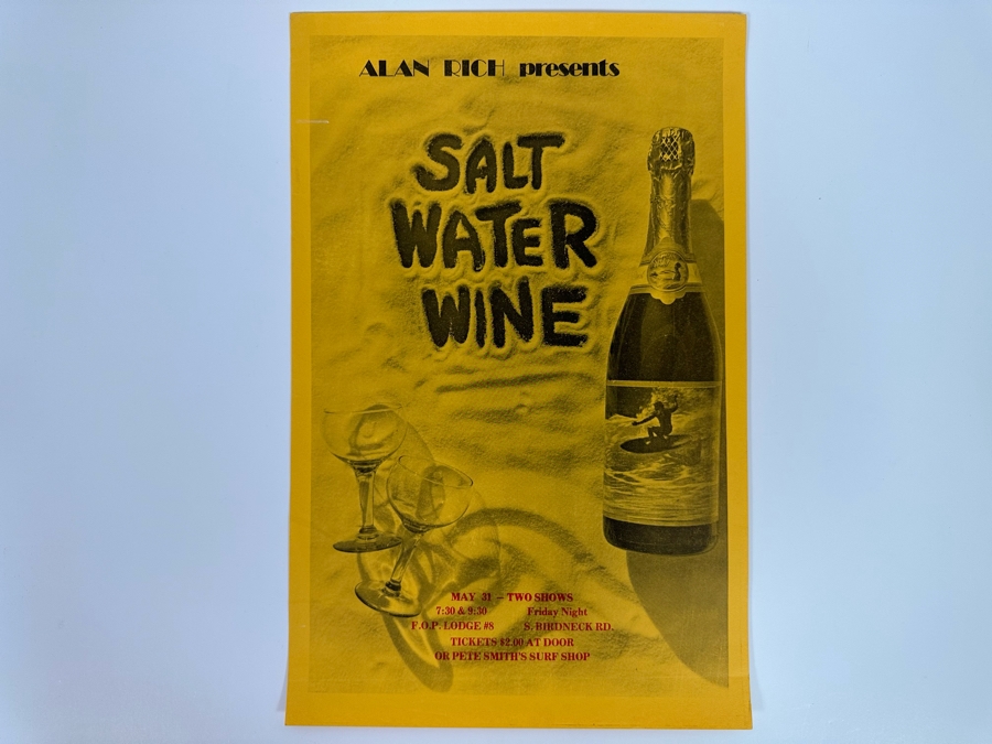 Vintage Surf Movie Poster Salt Water Wine 11 X 17 [Photo 2]