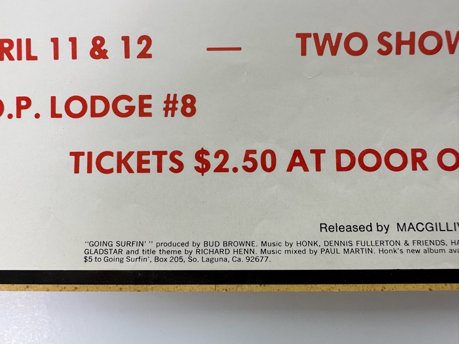 Vintage Surf Movie Poster Going Surfin' By Bud Browne 12 X 19.5 [Photo 9]